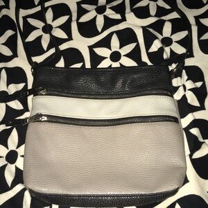 Stylish Black and Gray Crossbody Bag